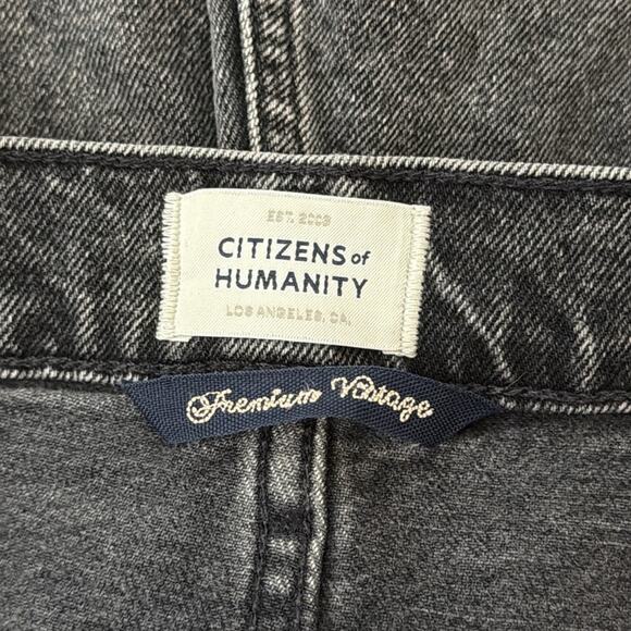 NWT Citizens Of Humanity Washed Black Emerson Slim Fit Boyfriend Denim Jeans - Picture 5 of 8